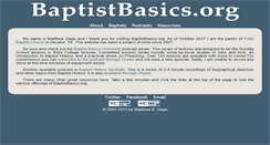 Desktop Screenshot of baptistbasics.org