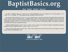 Tablet Screenshot of baptistbasics.org